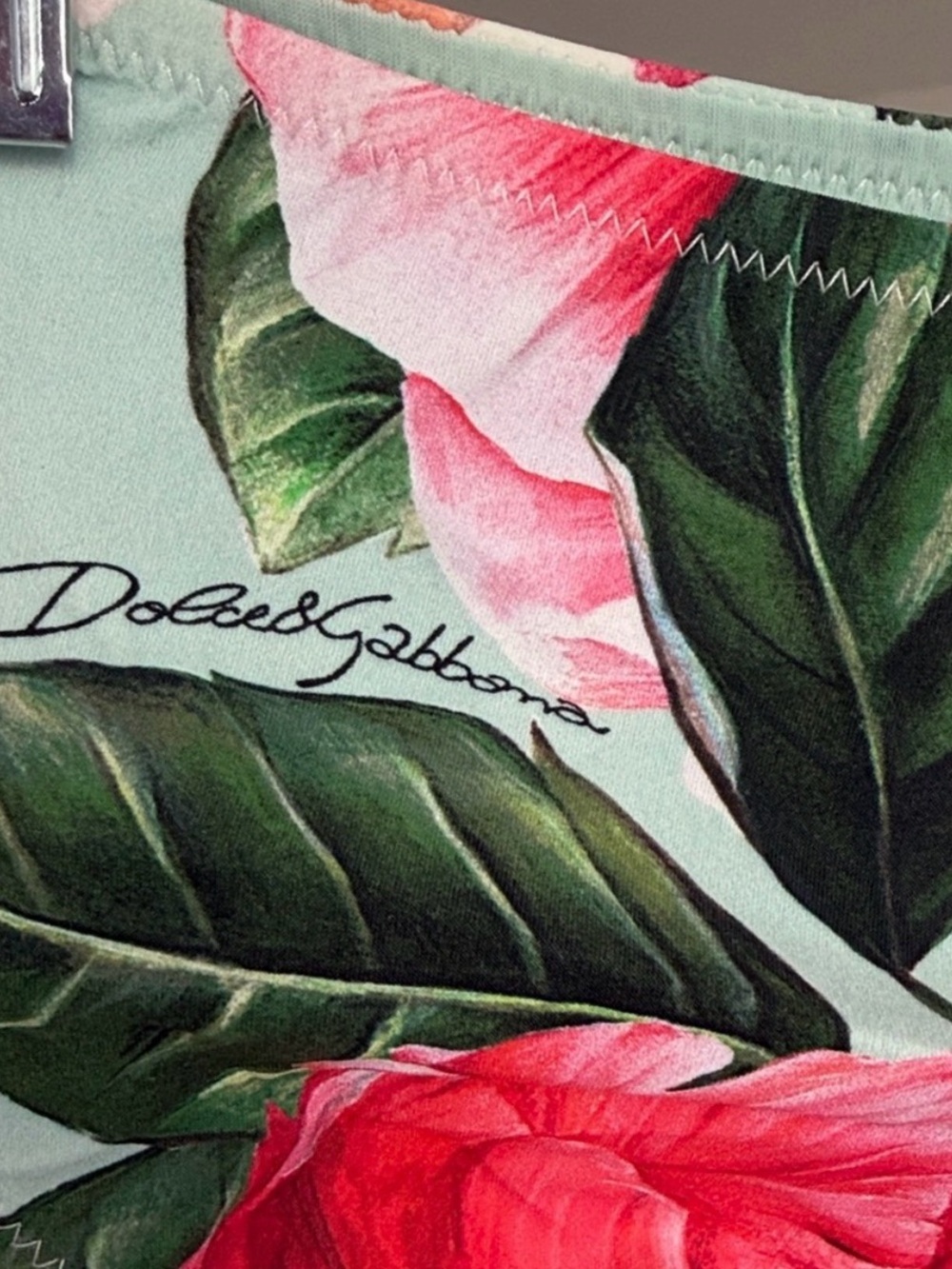Dolce & Gabbana Floral Swimwear in Pink, Green, Cream